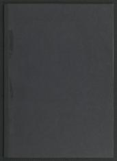 Książka autorska Adama Paczkowskiego. Strony odbite na ksero, sklejone w czarnych okładkach bez oznaczeń. Na zdjęciu zdjęcie przedniej strony okładki