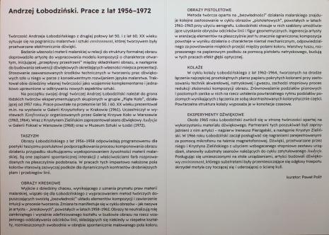 [Informator/folder] Andrzej Łobodziński. Prace z lat 1956-1972/Works from 1956-1972.