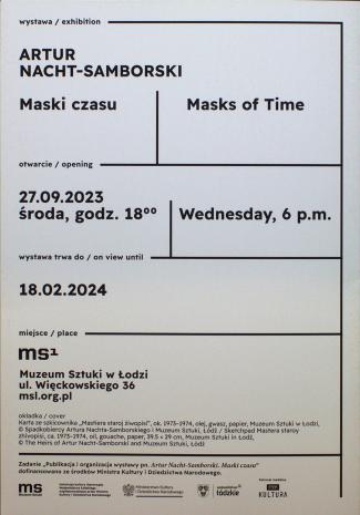 [Informator/folder] Artur Nacht-Samborski. Maski czasu/Masks of Time.