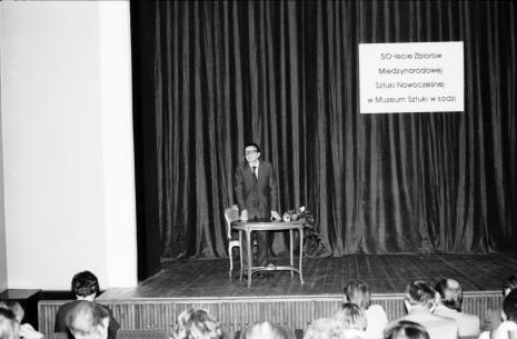 Spotkanie w Teatrze Nowym w Łodzi, dyr. Ryszard Stanisławski (ms)