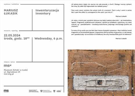 [Informator/folder] Mariusz Łukasik. Inwentaryzacja