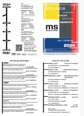 [Informator/folder] Spotkania, wykłady, warsztaty, oprowadzania. Maj-czerwiec 2024