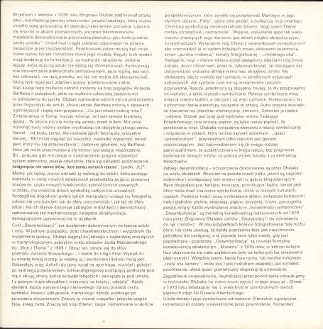 Desymbolizacje - Zbigniew Dłubak : [katalog wystawy], Muzeum Sztuki w Łodzi, październik-listopad 1978.