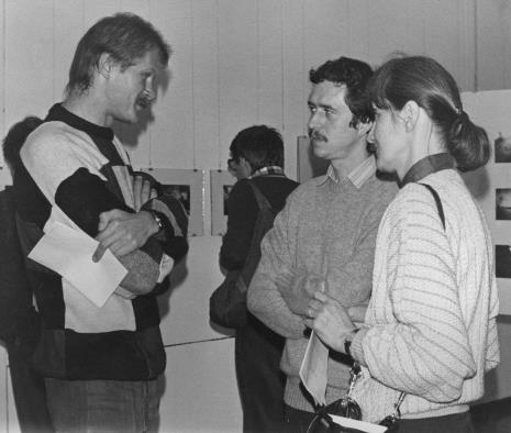 Od lewej Krzysztof J. Cichosz (Galeria FF w Łodzi), Krzysztof Jurecki (Dział Fotografii i Technik Wizualnych), Aleksandra Mańczak