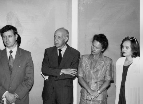 Od lewej Grzegorz Palka (prezydent Łodzi), Alain Bry (ambasador Francji), pani Bry, Elżbieta Hibner (wiceprezydent Łodzi)