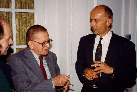 Od lewej x, Ryszard Stanisławski, dyr. Jaromir Jedliński (ms)
