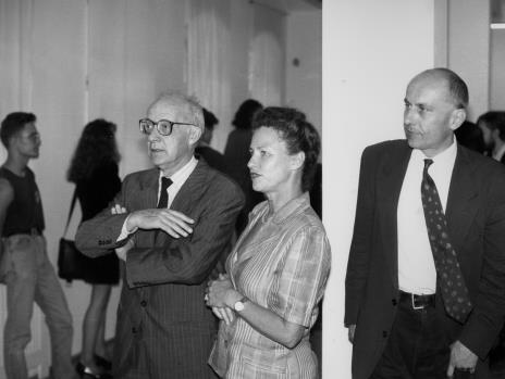 Od lewej ambasador Francji Alain Bry z żoną, dyr. Jaromir Jedliński (ms)