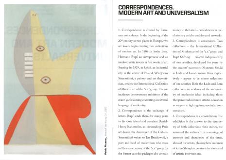 [Ulotka/Folder] Correspondences. Modern art and universalism. […] 