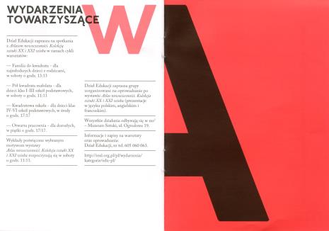 [Informator/ Folder] Atlas nowoczesności. Kolekcja sztuki XX i XXI wieku. 
