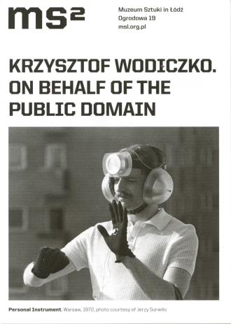 [Ulotka/Folder] Krzysztof Wodiczko. On behalf of the Public Domain. 