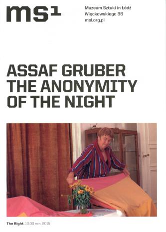 [Ulotka/Folder] Assaf Gruber. The Anonymity of the Night. 