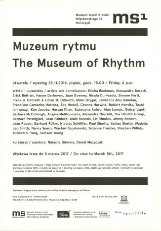 [Zaproszenie] Muzeum Rytmu/ The Museum of Rhytm. 