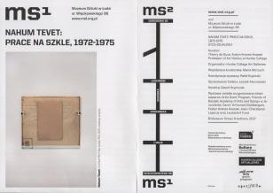 [Ulotka/Folder] NahumTevet: Prace na szkle, 1972-1975. 