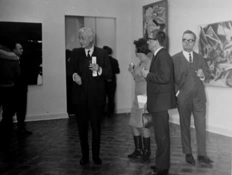 Arnauld Wapler (Ambasador Francji w Polsce), B. Wąsowicz (CBWA w Warszawie), dyr. Ryszard Stanisławski, Robert Chatel (attache kulturalny ambasady francuskiej)