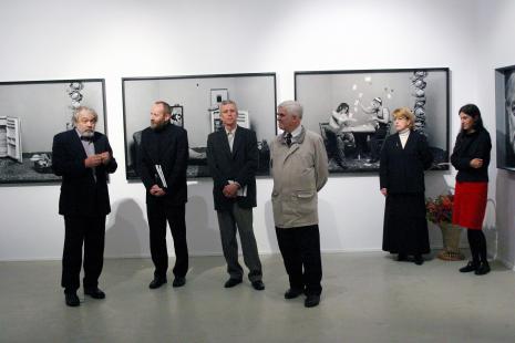 Od lewej Wiesław Hudon, dyr. Mirosław Borusiewicz (ms), Krysztof Jurecki (Dział Fotografii i Technik Fotograficznych), Jacek Ojrzyński (wicedyrektor ms), Lucyna Hoszowska (Dział Promocji), Katarzyna Tośta (Dział Promocji)