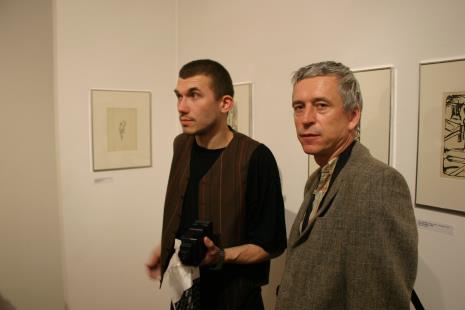 Malarz Leszek Bartkiewicz i Krzysztof Jurecki (Dział Fotografii)