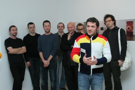 Od lewej Grzegorz Sztwiertnia, Zbigniew Rogalski, Michał Budny, Paweł Maciak, Leszek Knaflewski, Wojciech Leder, dyr. Jarosław Suchan (ms), Łukasz Ogórek