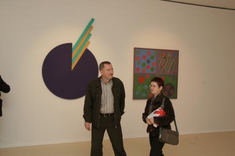 Z prawej Danuta Pośpiech (Galeria 526 Polskiego Ośrodka Sztuki w Łodzi)